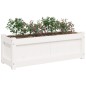 vidaXL Jardinera de madera maciza de pino blanca 90x31x31 cm vidaXL Jardinera de madera maciza de pino blanca 90x31x31 cm