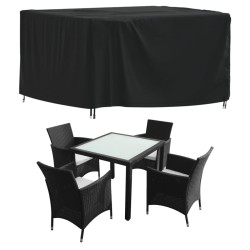 vidaXL Cubierta para muebles de jardín Oxford 420D negro 125x125x74 cm