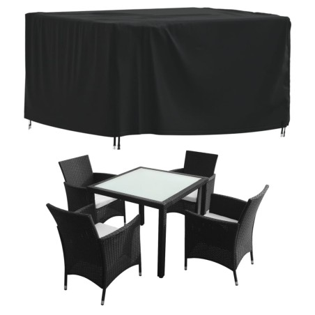 vidaXL Cubierta para muebles de jardín Oxford 420D negro 125x125x74 cm