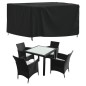 vidaXL Cubierta para muebles de jardín Oxford 420D negro 125x125x74 cm