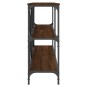 vidaXL Mesa consola hierro madera ingeniería roble marrón 160x30x75 cm vidaXL Mesa consola hierro madera ingeniería roble marrón 160x30x75 cm