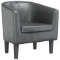 vidaXL Sillón cuero sintético gris vidaXL Sillón cuero sintético gris