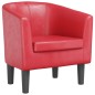 vidaXL Sillón cuero sintético rojo vidaXL Sillón cuero sintético rojo