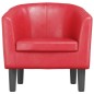 vidaXL Sillón cuero sintético rojo vidaXL Sillón cuero sintético rojo