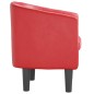 vidaXL Sillón cuero sintético rojo vidaXL Sillón cuero sintético rojo