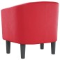vidaXL Sillón cuero sintético rojo vidaXL Sillón cuero sintético rojo