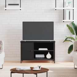 vidaXL Mueble para TV madera contrachapada negro 80x40x50 cm