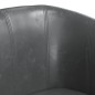 vidaXL Sillón con taburete cuero sintético gris vidaXL Sillón con taburete cuero sintético gris
