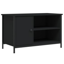 vidaXL Mueble para TV madera contrachapada negro 80x40x50 cm