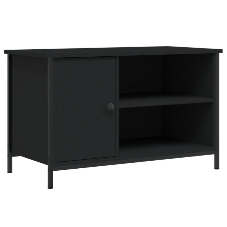 vidaXL Mueble para TV madera contrachapada negro 80x40x50 cm