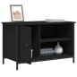 vidaXL Mueble para TV madera contrachapada negro 80x40x50 cm