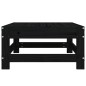 vidaXL Taburete de jardín madera maciza de pino negro vidaXL Taburete de jardín madera maciza de pino negro