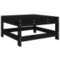 vidaXL Taburete de jardín madera maciza de pino negro vidaXL Taburete de jardín madera maciza de pino negro