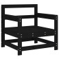 vidaXL Sillones de jardín 2 unidades madera maciza pino negro vidaXL Sillones de jardín 2 unidades madera maciza pino negro