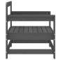 vidaXL Sillones de jardín 2 unidades madera maciza de pino gris vidaXL Sillones de jardín 2 unidades madera maciza de pino gris