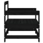 vidaXL Sillones de jardín 2 unidades madera maciza pino negro vidaXL Sillones de jardín 2 unidades madera maciza pino negro