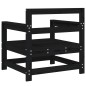 vidaXL Sillones de jardín 2 unidades madera maciza pino negro vidaXL Sillones de jardín 2 unidades madera maciza pino negro