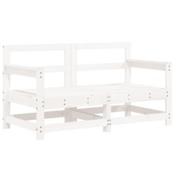 vidaXL Sofás de esquina de jardín 2 uds madera maciza de pino blanco