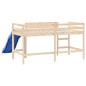 vidaXL Cama alta para niños con tobogán madera maciza pino 90x200 cm vidaXL Cama alta para niños con tobogán madera maciza pino 90x200 cm