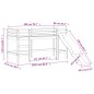 vidaXL Cama alta para niños con tobogán madera maciza pino 90x200 cm vidaXL Cama alta para niños con tobogán madera maciza pino 90x200 cm