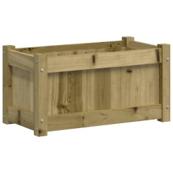 vidaXL Jardinera de madera de pino impregnada 60x31x31 cm