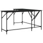 vidaXL Escritorio de madera de ingeniería negro 149x149x75 cm vidaXL Escritorio de madera de ingeniería negro 149x149x75 cm