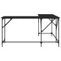 vidaXL Escritorio de madera de ingeniería negro 149x149x75 cm vidaXL Escritorio de madera de ingeniería negro 149x149x75 cm