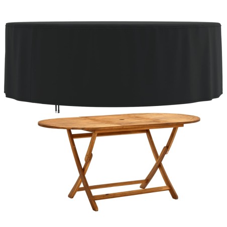 vidaXL Cubierta muebles jardín redonda Oxford 420D negro Ø 244x71 cm