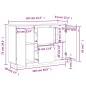 vidaXL Aparador de madera maciza de pino 110x34x75 cm vidaXL Aparador de madera maciza de pino 110x34x75 cm