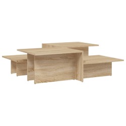 vidaXL Mesas de centro 2 uds madera contrachapada roble Sonoma