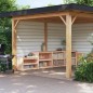 vidaXL Muebles de cocina de exterior 3 piezas madera maciza de pino