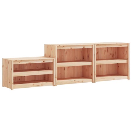 vidaXL Muebles de cocina de exterior 3 piezas madera maciza de pino