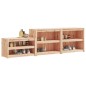 vidaXL Muebles de cocina de exterior 3 piezas madera maciza de pino