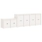 vidaXL Muebles de cocina de exterior 3 pzas madera maciza pino blanco vidaXL Muebles de cocina de exterior 3 pzas madera maciza pino blanco