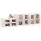 vidaXL Muebles de cocina de exterior 3 pzas madera maciza pino blanco vidaXL Muebles de cocina de exterior 3 pzas madera maciza pino blanco