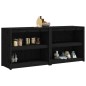 vidaXL Muebles de cocina de exterior 2 pzas madera maciza pino negro vidaXL Muebles de cocina de exterior 2 pzas madera maciza pino negro