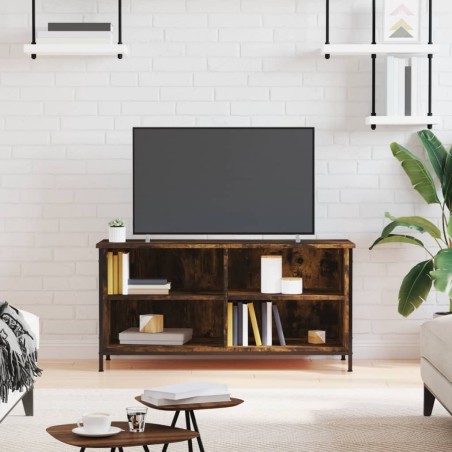 vidaXL Mueble para TV madera contrachapada roble ahumado 100x40x50 cm