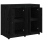 vidaXL Armario de cocina de exterior madera maciza de pino negro