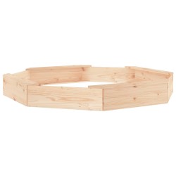 vidaXL Arenero con asientos octógono madera maciza de pino