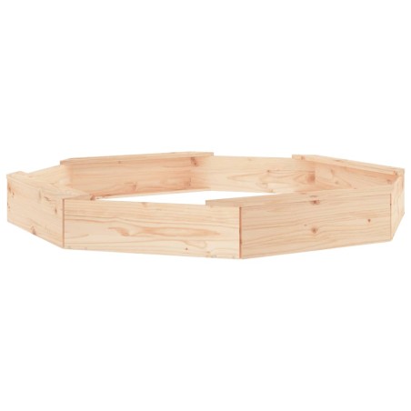 vidaXL Arenero con asientos octógono madera maciza de pino
