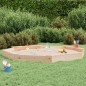 vidaXL Arenero con asientos octógono madera maciza de pino