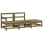 vidaXL Juego de muebles de jardín 3 pzas madera de pino impregnada vidaXL Juego de muebles de jardín 3 pzas madera de pino impregnada