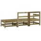 vidaXL Juego de muebles de jardín 3 pzas madera de pino impregnada vidaXL Juego de muebles de jardín 3 pzas madera de pino impregnada