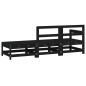 vidaXL Juego de muebles de jardín 3 pzas madera maciza de pino negro vidaXL Juego de muebles de jardín 3 pzas madera maciza de pino negro