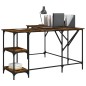 vidaXL Escritorio madera de ingeniería roble ahumado 139x139x75 cm vidaXL Escritorio madera de ingeniería roble ahumado 139x139x75 cm