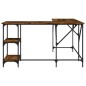 vidaXL Escritorio madera de ingeniería roble ahumado 139x139x75 cm vidaXL Escritorio madera de ingeniería roble ahumado 139x139x75 cm