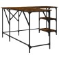 vidaXL Escritorio madera de ingeniería roble ahumado 139x139x75 cm vidaXL Escritorio madera de ingeniería roble ahumado 139x139x75 cm