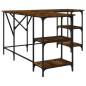 vidaXL Escritorio madera de ingeniería roble ahumado 139x139x75 cm vidaXL Escritorio madera de ingeniería roble ahumado 139x139x75 cm
