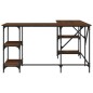 vidaXL Escritorio madera de ingeniería roble marrón 139x139x75 cm vidaXL Escritorio madera de ingeniería roble marrón 139x139x75 cm