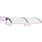vidaXL Marquesina para puerta PC 240x100 cm